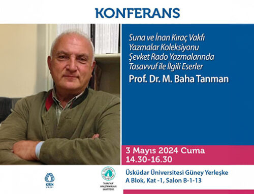 “Suna ve İnan Kıraç Vakfı Yazmalar Koleksiyonu Şevket Rado Yazmaları’nda Tasavvuf ile İlgili Eserler” Başlıklı Konferans